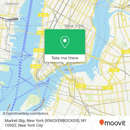 Market Slip, New York (KNICKERBOCKER), NY 10002 map