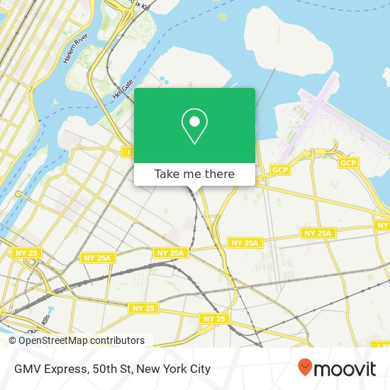 GMV Express, 50th St map