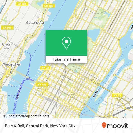 Mapa de Bike & Roll, Central Park