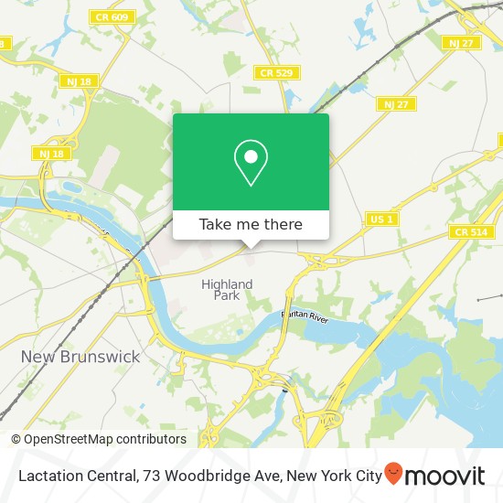 Mapa de Lactation Central, 73 Woodbridge Ave