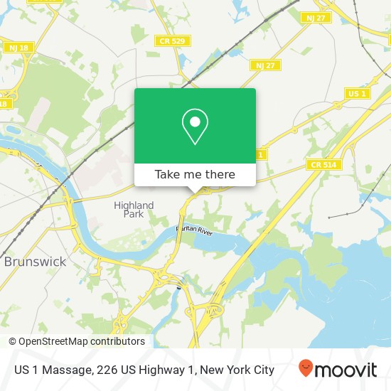 Mapa de US 1 Massage, 226 US Highway 1