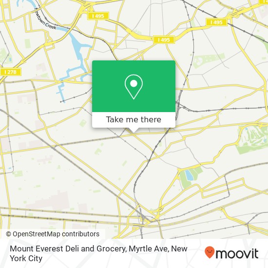 Mount Everest Deli and Grocery, Myrtle Ave map