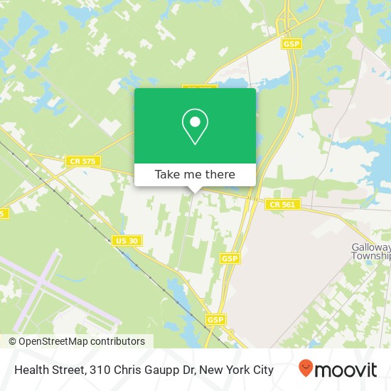 Mapa de Health Street, 310 Chris Gaupp Dr