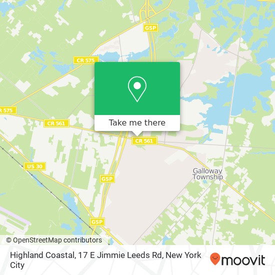 Highland Coastal, 17 E Jimmie Leeds Rd map