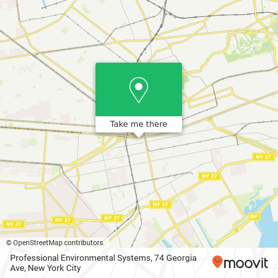 Mapa de Professional Environmental Systems, 74 Georgia Ave