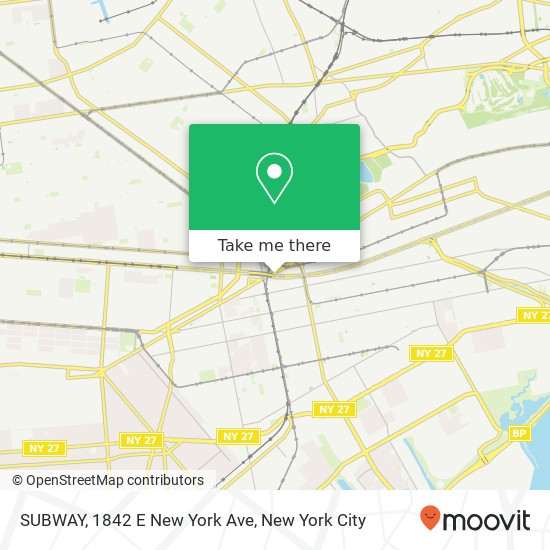 Mapa de SUBWAY, 1842 E New York Ave