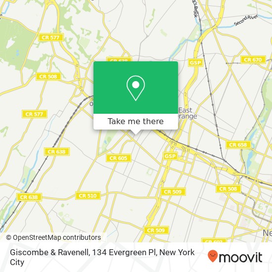 Mapa de Giscombe & Ravenell, 134 Evergreen Pl
