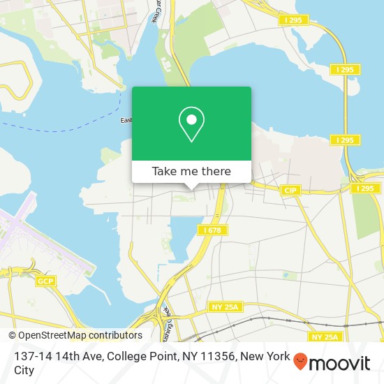 Mapa de 137-14 14th Ave, College Point, NY 11356