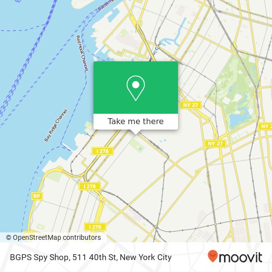 Mapa de BGPS Spy Shop, 511 40th St