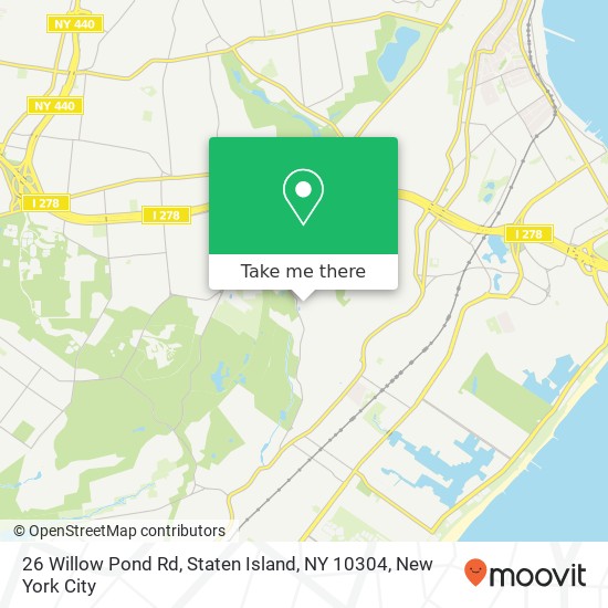 Mapa de 26 Willow Pond Rd, Staten Island, NY 10304