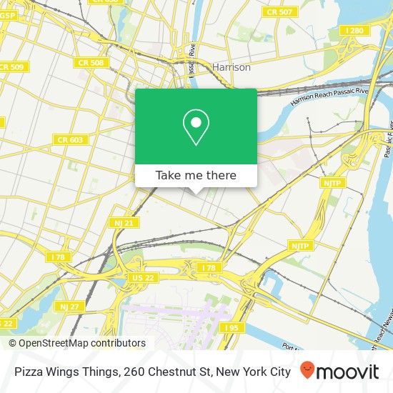 Mapa de Pizza Wings Things, 260 Chestnut St