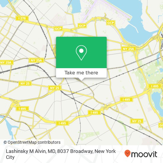 Mapa de Lashinsky M Alvin, MD, 8037 Broadway