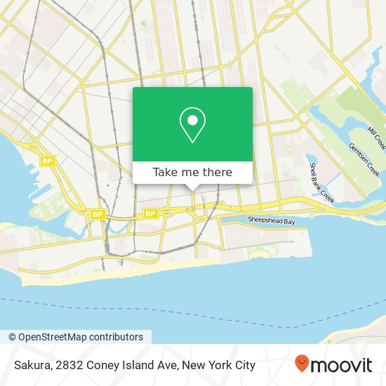 Mapa de Sakura, 2832 Coney Island Ave