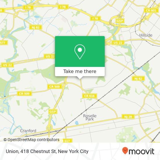 Union, 418 Chestnut St map