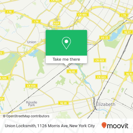 Union Locksmith, 1126 Morris Ave map