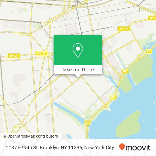 Mapa de 1137 E 95th St, Brooklyn, NY 11236