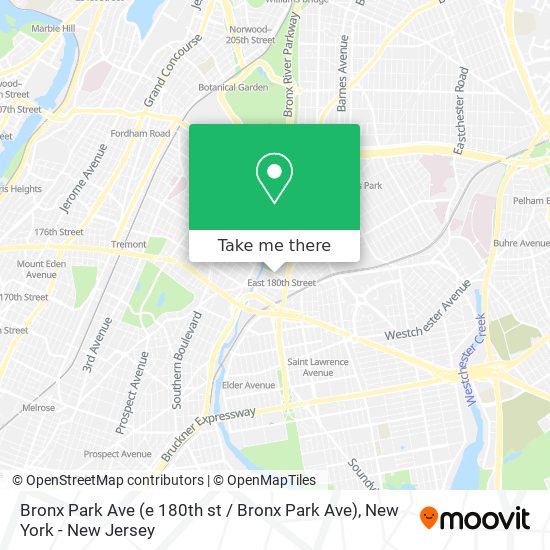 Mapa de Bronx Park Ave (e 180th st / Bronx Park Ave)