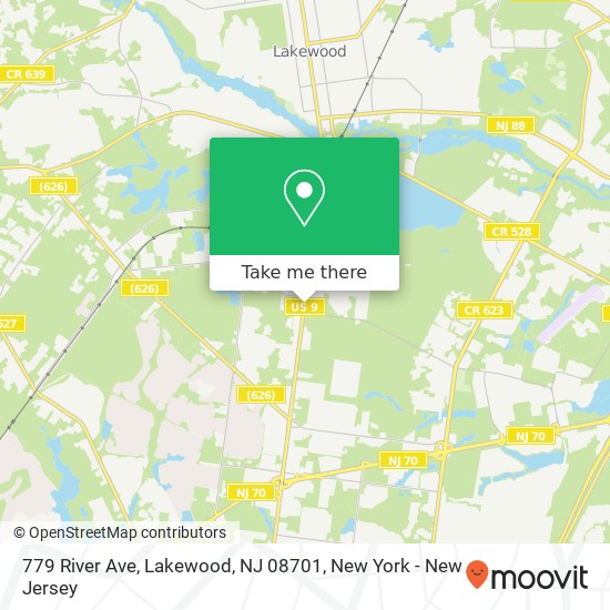 Mapa de 779 River Ave, Lakewood, NJ 08701