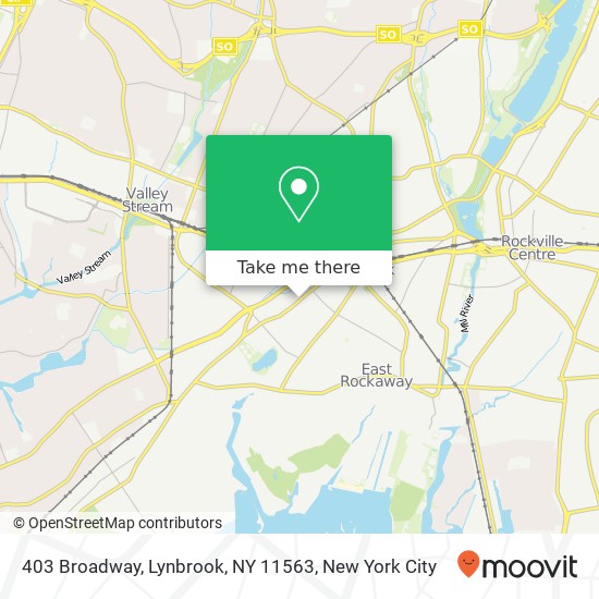 Mapa de 403 Broadway, Lynbrook, NY 11563