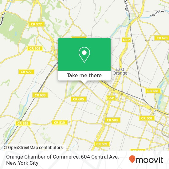 Mapa de Orange Chamber of Commerce, 604 Central Ave