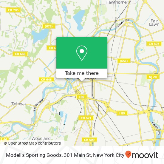 Modell's Sporting Goods, 301 Main St map