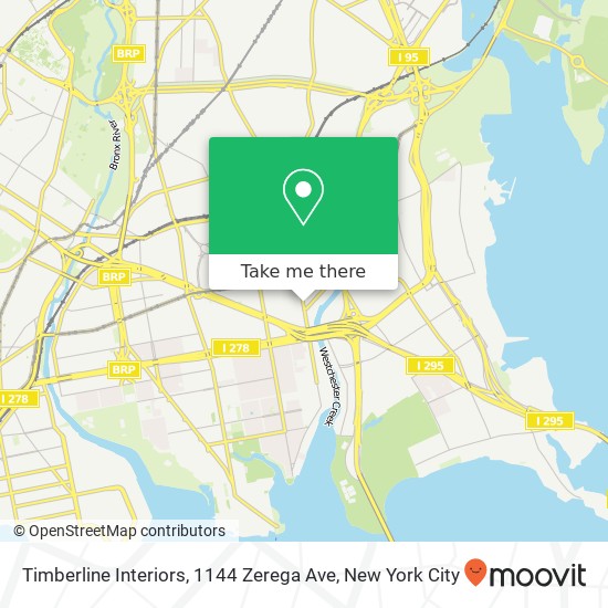 Mapa de Timberline Interiors, 1144 Zerega Ave