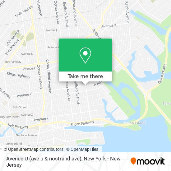 Mapa de Avenue U (ave u & nostrand ave)