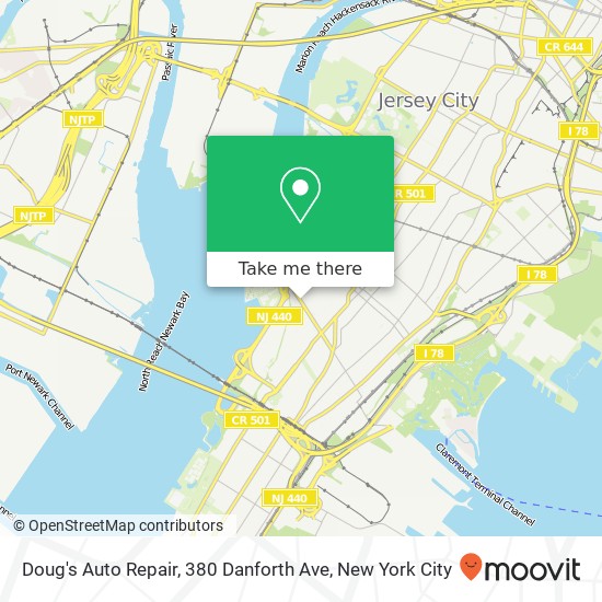 Mapa de Doug's Auto Repair, 380 Danforth Ave