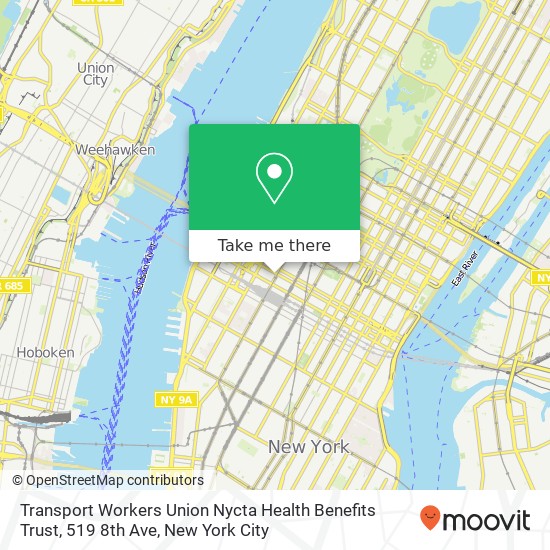 Transport Workers Union Nycta Health Benefits Trust, 519 8th Ave map