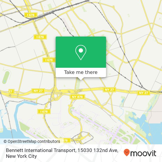 Bennett International Transport, 15030 132nd Ave map
