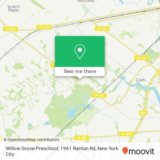 Mapa de Willow Grove Preschool, 1961 Raritan Rd