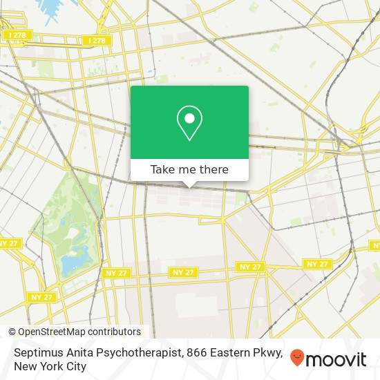 Septimus Anita Psychotherapist, 866 Eastern Pkwy map