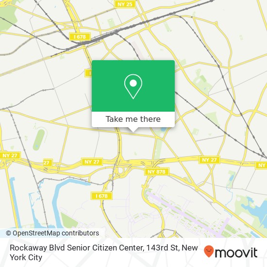 Mapa de Rockaway Blvd Senior Citizen Center, 143rd St