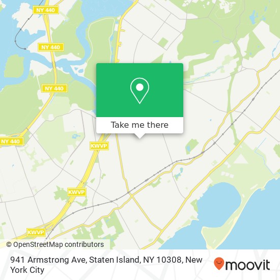 Mapa de 941 Armstrong Ave, Staten Island, NY 10308