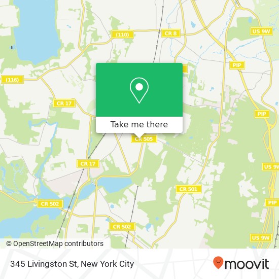 Mapa de 345 Livingston St, Norwood, NJ 07648