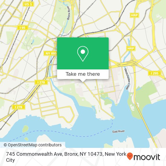 745 Commonwealth Ave, Bronx, NY 10473 map
