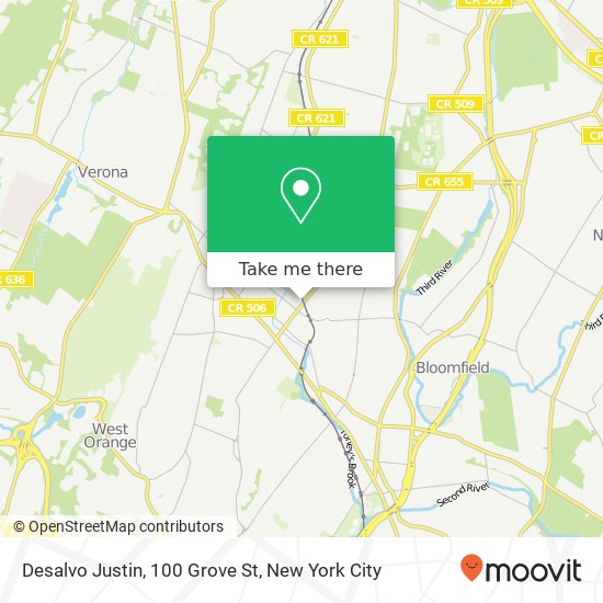 Mapa de Desalvo Justin, 100 Grove St