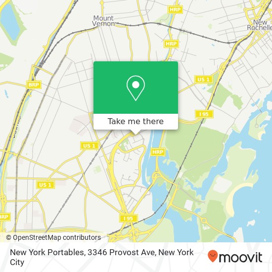 New York Portables, 3346 Provost Ave map