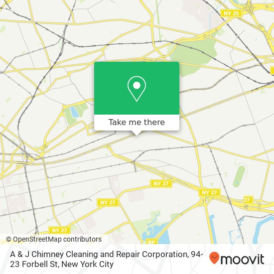 A & J Chimney Cleaning and Repair Corporation, 94-23 Forbell St map