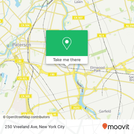 Mapa de 250 Vreeland Ave, Paterson, NJ 07504