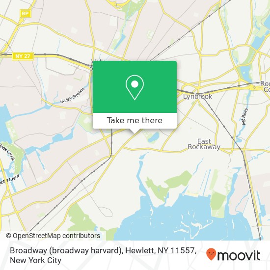 Mapa de Broadway (broadway harvard), Hewlett, NY 11557