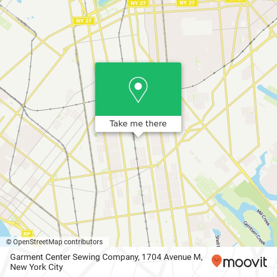 Garment Center Sewing Company, 1704 Avenue M map