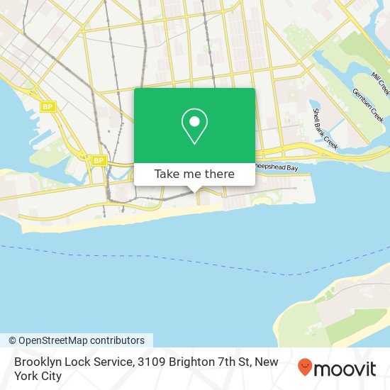 Mapa de Brooklyn Lock Service, 3109 Brighton 7th St