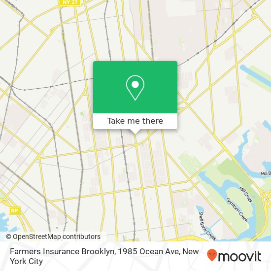 Farmers Insurance Brooklyn, 1985 Ocean Ave map