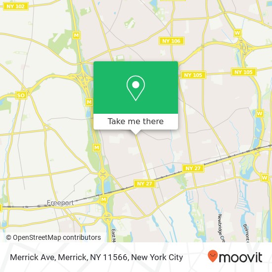 Mapa de Merrick Ave, Merrick, NY 11566