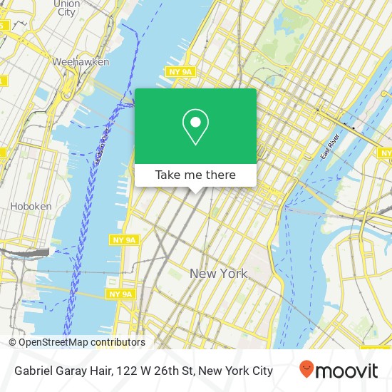 Gabriel Garay Hair, 122 W 26th St map