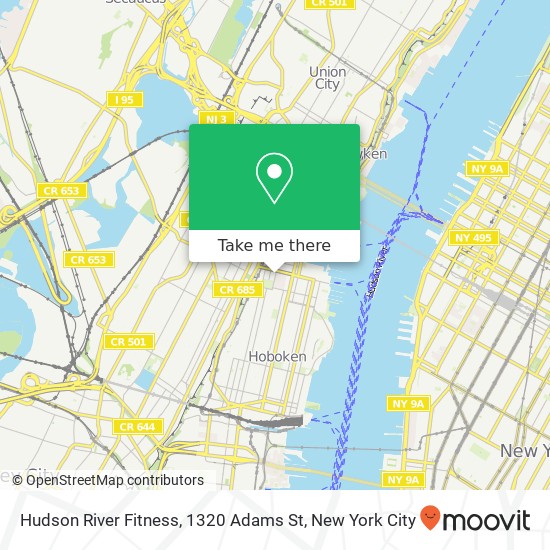 Mapa de Hudson River Fitness, 1320 Adams St