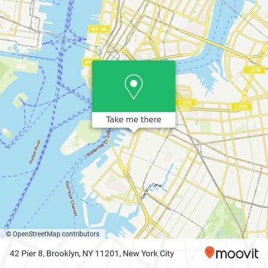 Mapa de 42 Pier 8, Brooklyn, NY 11201