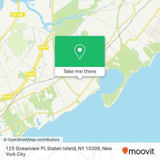 Mapa de 125 Oceanview Pl, Staten Island, NY 10308
