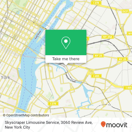Mapa de Skyscraper Limousine Service, 3060 Review Ave